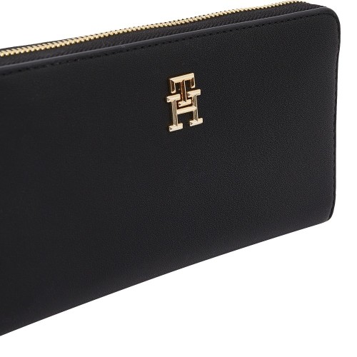 Γυναικείο Πορτοφόλι Μαύρο Th Logotape Lrg Za AW0AW17266-BDS Tommy Hilfiger