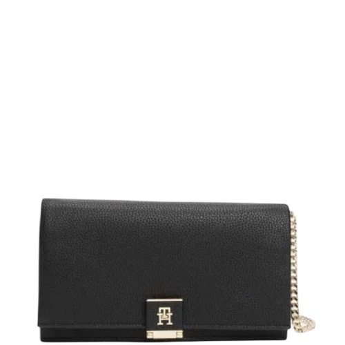 Γυναικεία Τσάντα Χιαστή Μαύρο Th Her Flap W/Chain AW0AW17403-BDS Tommy Hilfiger Γυναικεία Τσάντα Χιαστή Μαύρο Th Her Flap W/Chain AW0AW17403-BDS Tommy Hilfiger