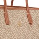 TOMMY HILFIGER</br>Γυναικεία Τσάντα Ώμου Μπεζ/Ταμπά Th Monoplay Leather Tote AW0AW17416-RBT Tommy Hilfiger