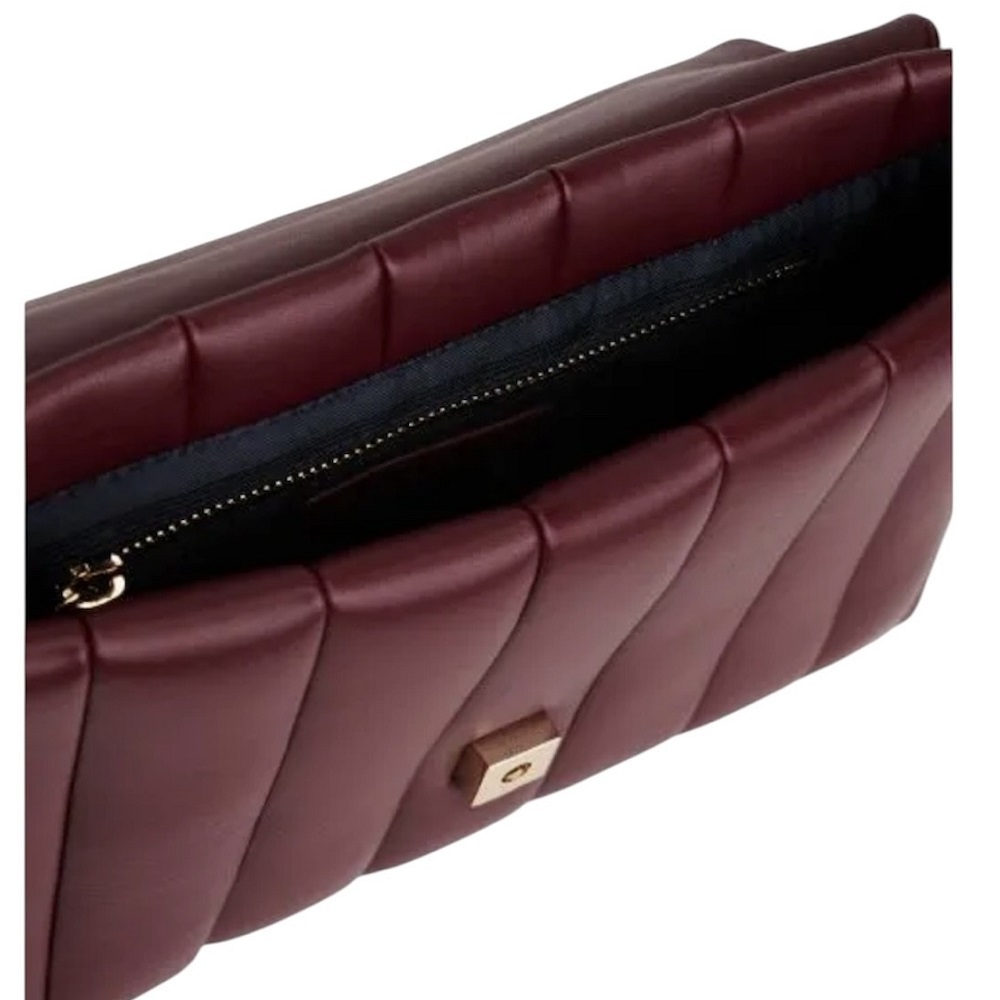 TOMMY HILFIGER</br>Γυναικεία Τσάντα Ώμου Μπορντό Th Grace Med Crossover AW0AW17669-VLP Tommy Hilfiger