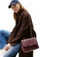 TOMMY HILFIGER</br>Γυναικεία Τσάντα Ώμου Μπορντό Th Grace Med Crossover AW0AW17669-VLP Tommy Hilfiger