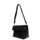 TOMMY HILFIGER</br>Γυναικεία Τσάντα Χιαστή Μαύρο Th Logotape Med Crossover AW0AW17692-BDS Tommy Hilfiger