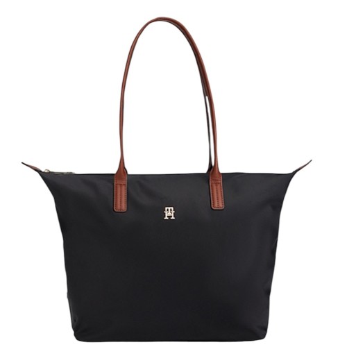 Tommy Hilfiger Popette Tote Bag AW0AW17711-BDS Γυναικεία Τσάντα Ώμου Μαύρο