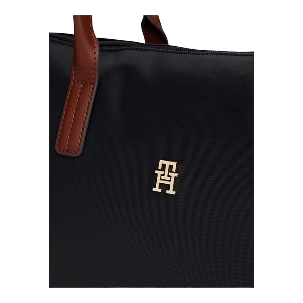TOMMY HILFIGER</br>Tommy Hilfiger Popette Tote Bag AW0AW17711-BDS Γυναικεία Τσάντα Ώμου Μαύρο TOMMY HILFIGER</br>Tommy Hilfiger Popette Tote Bag AW0AW17711-BDS Γυναικεία Τσάντα Ώμου Μαύρο