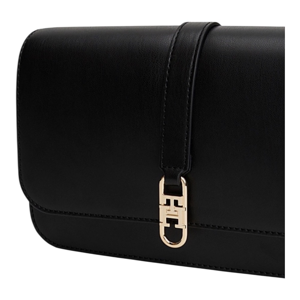 TOMMY HILFIGER</br>Tommy Hilfiger AW0AW17723-BDS Γυναικεία Τσάντα Χιαστή Μαύρο Th Libre Flap Crossover