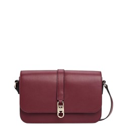 TOMMY HILFIGER</br>Tommy Hilfiger AW0AW17723-VLP Γυναικεία Τσάντα Χιαστή Μπορντό Th Libre Flap Crossover