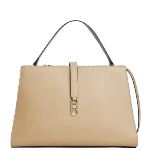 Γυναικεία Τσάντα Χειρός Μπεζ Th Libre Med Satchel AW0AW17724-RBC Tommy Hilfiger Γυναικεία Τσάντα Χειρός Μπεζ Th Libre Med Satchel AW0AW17724-RBC Tommy Hilfiger