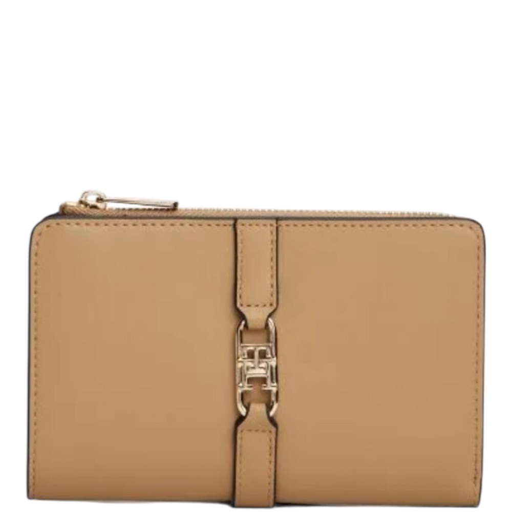 TOMMY HILFIGER</br>Tommy Hilfiger AW0AW17752-RBC Γυναικείο Πορτοφόλι Μπεζ Th Icon Lrg Za TOMMY HILFIGER</br>Tommy Hilfiger AW0AW17752-RBC Γυναικείο Πορτοφόλι Μπεζ Th Icon Lrg Za