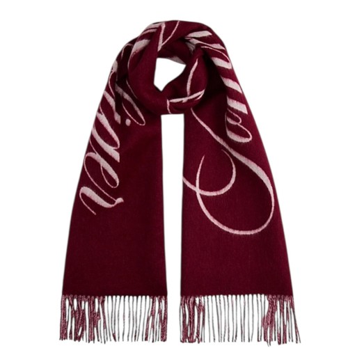 Tommy Hilfiger AW0AW17786-VLP Γυναικείο Κασκόλ Μπορντό Tommy Script Logo Scarf