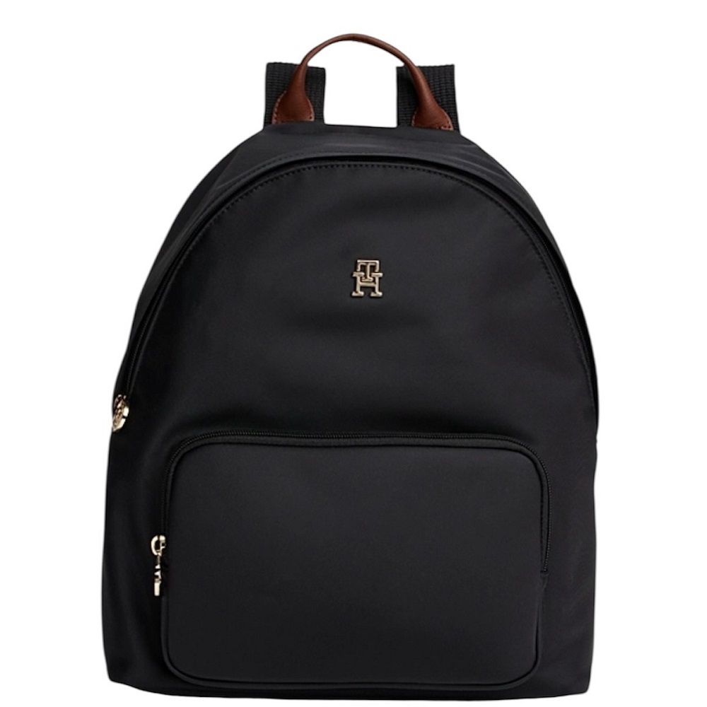TOMMY HILFIGER</br>Γυναικεία Τσάντα Backpack Μαύρο Th Monogram Dome AW0AW17939-BDS Tommy Hilfiger