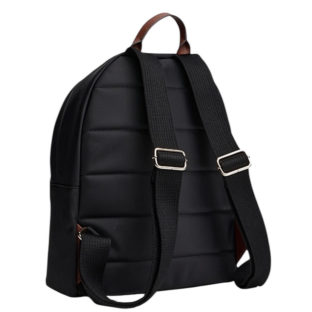 TOMMY HILFIGER</br>Γυναικεία Τσάντα Backpack Μαύρο Th Monogram Dome AW0AW17939-BDS Tommy Hilfiger