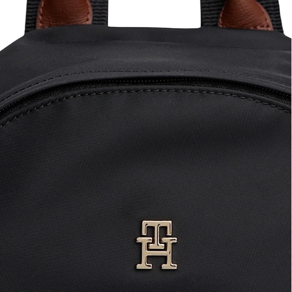 TOMMY HILFIGER</br>Γυναικεία Τσάντα Backpack Μαύρο Th Monogram Dome AW0AW17939-BDS Tommy Hilfiger