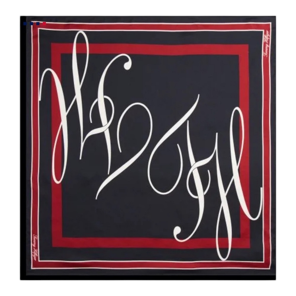 TOMMY HILFIGER</br>Tommy Hilfiger AW0AW17967-DW6 Γυναικείο Φουλάρι Μπλε Th Heitage Script Silk Scarf TOMMY HILFIGER</br>Tommy Hilfiger AW0AW17967-DW6 Γυναικείο Φουλάρι Μπλε Th Heitage Script Silk Scarf