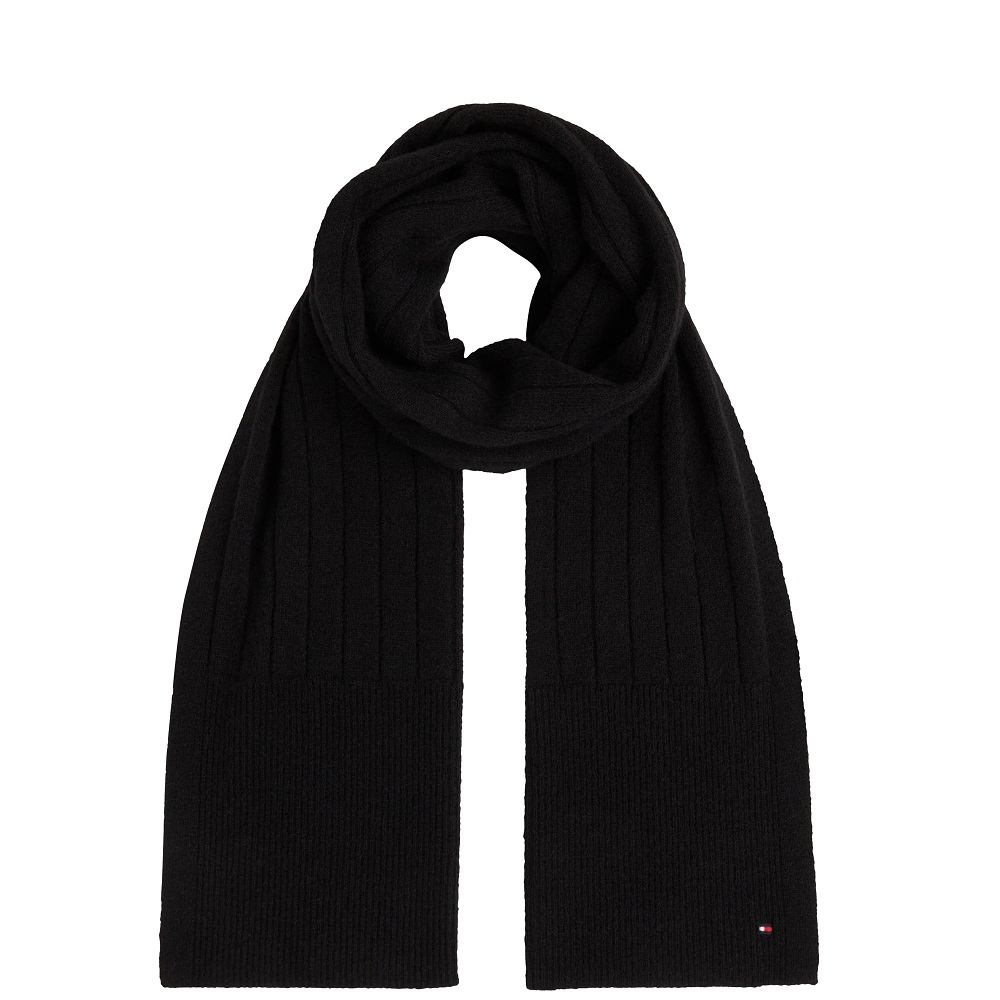 TOMMY HILFIGER</br>Tommy Hilfiger AW0AW17994-BDS Γυναικείο Σετ Κασκόλ/Σκούφος Μαύρο Th Flag Fluffy Beanie & Scarf Gp