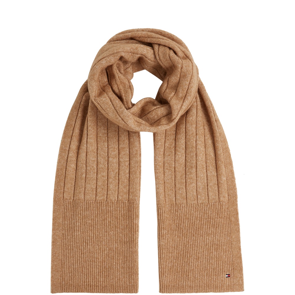 TOMMY HILFIGER</br>Tommy Hilfiger AW0AW17994-RBC Γυναικείο Σετ Κασκόλ/Σκούφος Κάμελ Th Flag Fluffy Beanie & Scarf Gp