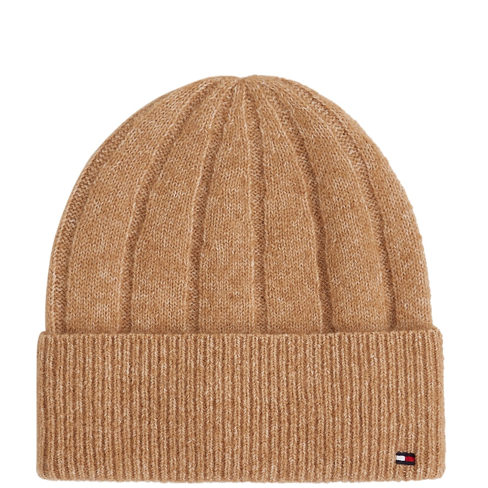 TOMMY HILFIGER</br>Tommy Hilfiger AW0AW17994-RBC Γυναικείο Σετ Κασκόλ/Σκούφος Κάμελ Th Flag Fluffy Beanie & Scarf Gp