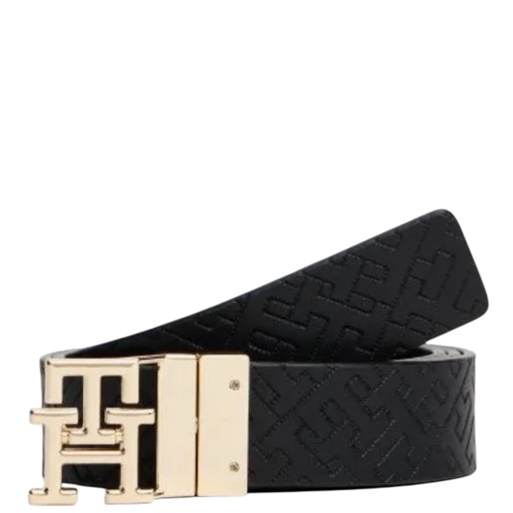 TOMMY HILFIGER</br>Tommy Hilfiger AW0AW18019-0GJ Γυναικεία Ζώνη Διπλής Όψης Μαύρο Th Modern 3.0 Rev Mono TOMMY HILFIGER</br>Tommy Hilfiger AW0AW18019-0GJ Γυναικεία Ζώνη Διπλής Όψης Μαύρο Th Modern 3.0 Rev Mono