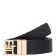TOMMY HILFIGER</br>Tommy Hilfiger AW0AW18019-BDS Γυναικεία Ζώνη Διπλής Όψης Μαύρο/Λευκό Δέρμα Th Modern 3.0 Rev Mono