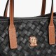 TOMMY HILFIGER</br>Tommy Hilfiger AW0AW18393-0GJ Γυναικεία Τσάντα Χειρός Th City Mini Tote Μαύρο/Ταμπά