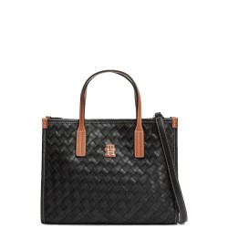 TOMMY HILFIGER</br>Tommy Hilfiger AW0AW18393-0GJ Γυναικεία Τσάντα Χειρός Th City Mini Tote Μαύρο/Ταμπά