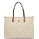TOMMY HILFIGER</br>Tommy Hilfiger AW0AW18394-0F4 Γυναικεία Τσάντα Ώμου Th City Tote Μπεζ/Ταμπά
