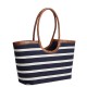 TOMMY HILFIGER</br>Tommy Hilfiger AW0AW18400-0GV Γυναικεία Τσάντα Ώμου Th Elev Summer Tote Stripe Μπλε/Ταμπά