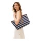 TOMMY HILFIGER</br>Tommy Hilfiger AW0AW18400-0GV Γυναικεία Τσάντα Ώμου Th Elev Summer Tote Stripe Μπλε/Ταμπά