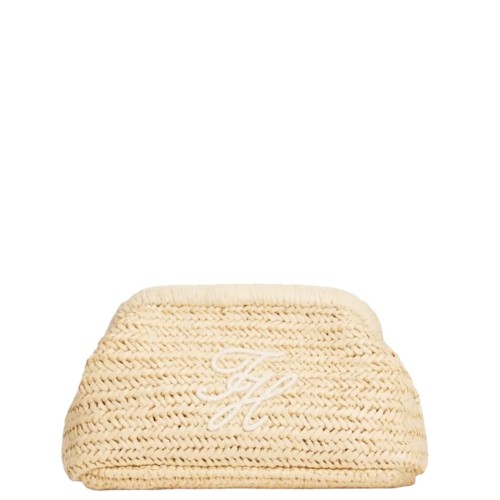 Tommy Hilfiger AW0AW18627-0FA Γυναικεία Τσάντα Χειρός Th Elevated Summer Clutch Raffia