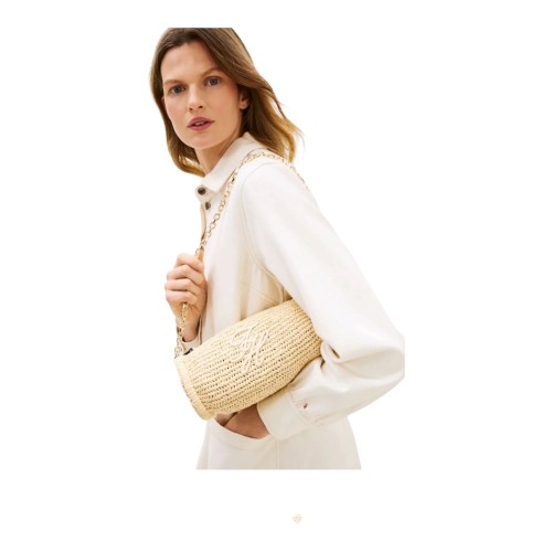 Tommy Hilfiger AW0AW18628-0FA Γυναικεία Τσάντα Ώμου Μπεζ Th Elevated Summer Chain Bag Raffia Tommy Hilfiger AW0AW18628-0FA Γυναικεία Τσάντα Ώμου Μπεζ Th Elevated Summer Chain Bag Raffia