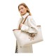 TOMMY HILFIGER</br>Tommy Hilfiger AW0AW18629-0F4 Γυναικεία Τσάντα Ώμου Th Elev Summer Maxi Tote Canvas Μπεζ/Ταμπά