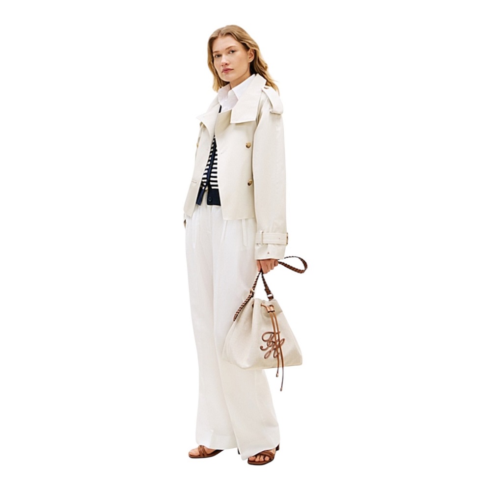 TOMMY HILFIGER</br>Tommy Hilfiger AW0AW18631-0F4 Γυναικεία Τσάντα Ώμου Th Elev Summer Bucket Canvas Μπεζ/Ταμπά