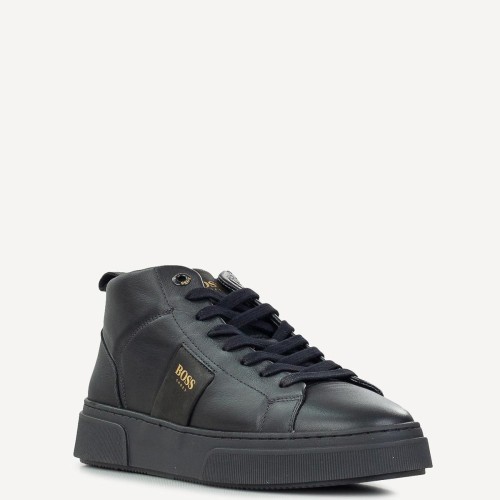 Boss AZ520 PINA Ανδρικά Μποτάκια Μαύρο Δέρμα 