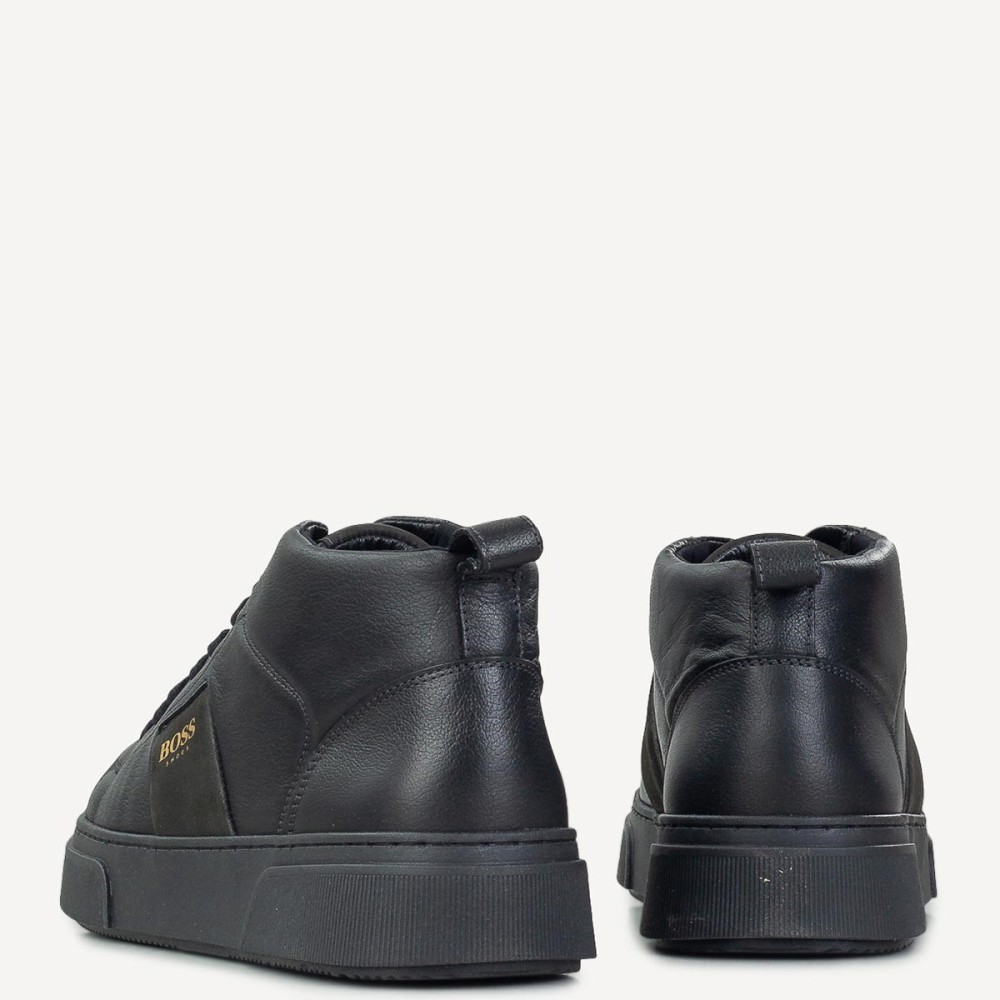 BOSS</br>Boss AZ520 PINA Ανδρικά Μποτάκια Μαύρο Δέρμα 