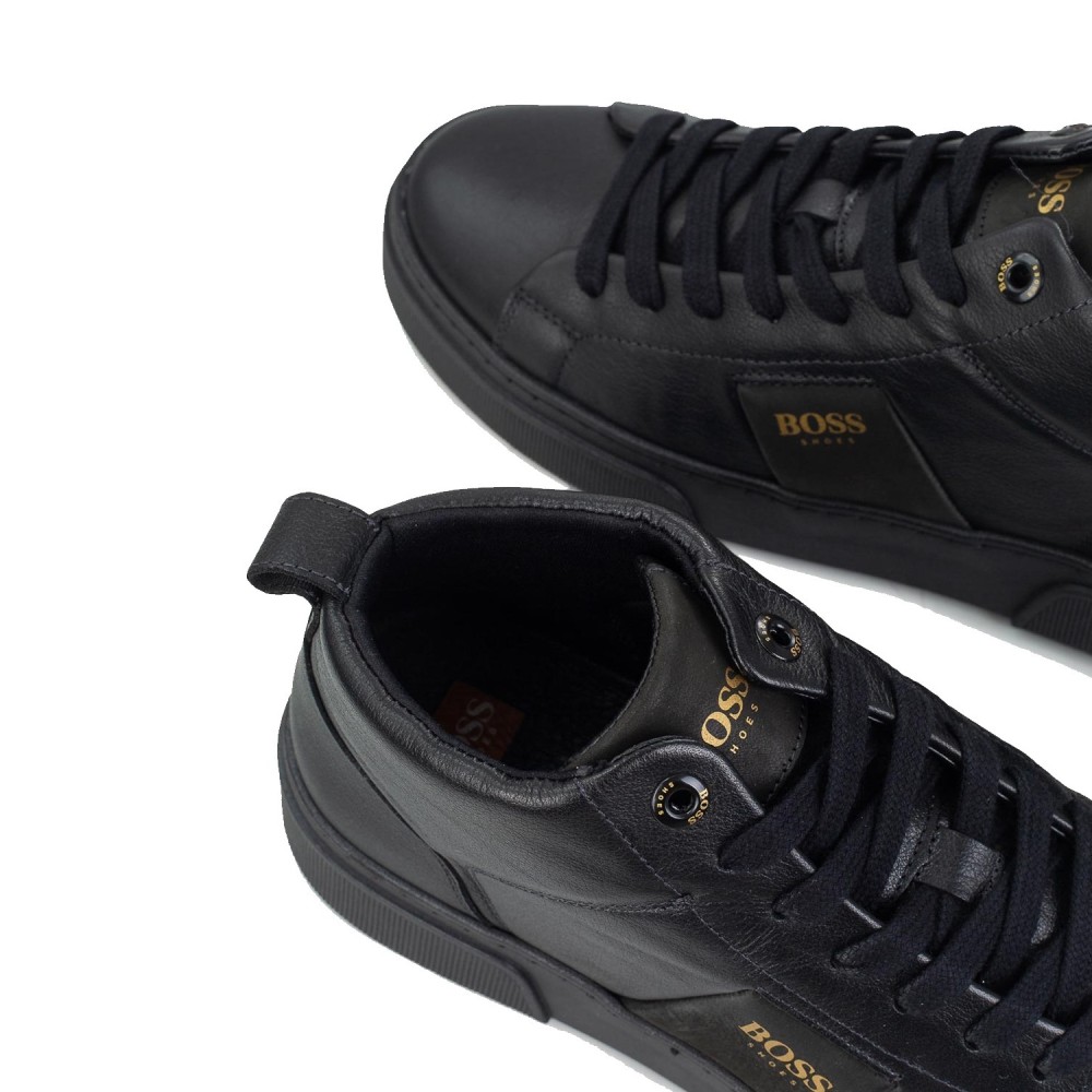 BOSS</br>Boss AZ520 PINA Ανδρικά Μποτάκια Μαύρο Δέρμα 