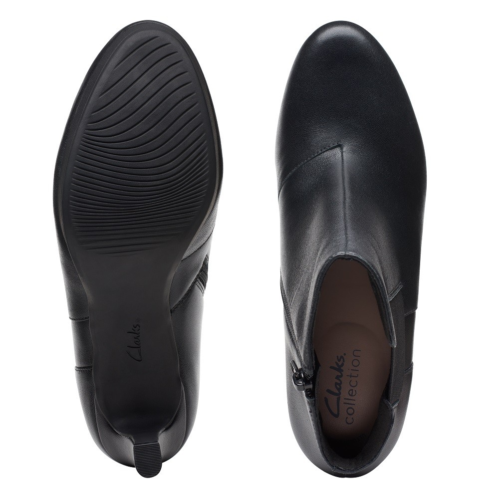 CLARKS</br>Γυναικεία Μποτάκια Μαύρο Δέρμα AMBYR RISE Clarks CLARKS</br>Γυναικεία Μποτάκια Μαύρο Δέρμα AMBYR RISE Clarks