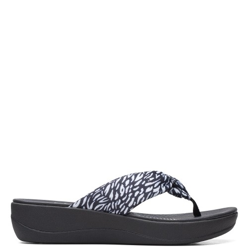Clarks ARLA GLISON2 Γυναικείες Σαγιονάρες Μαύρο Λευκό