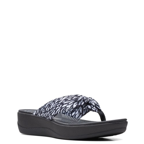 Clarks ARLA GLISON2 Γυναικείες Σαγιονάρες Μαύρο Λευκό