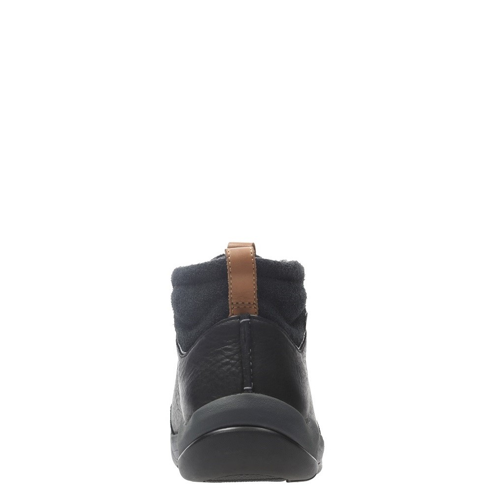 CLARKS</br>Ανδρικά Μποτάκια Μαύρο Δέρμα Gore-Tex® ASHCOMBE MID GTX Clarks