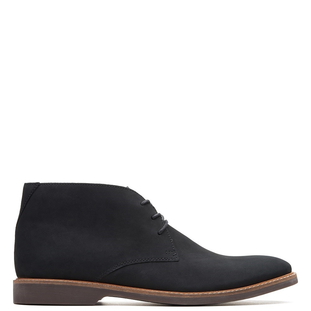 CLARKS</br>Ανδρικά Μποτάκια Μαύρο Δέρμα Nubuck ATTICUS LIMIT Clarks