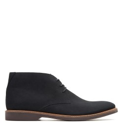 Ανδρικά Μποτάκια Μαύρο Δέρμα Nubuck ATTICUS LIMIT Clarks