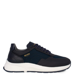 Ανδρικά Sneakers Μπλε Δέρμα/Ύφασμα B190/A MONTREAL Boss