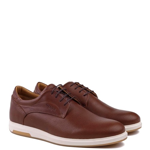 Ανδρικά Δετά Παπούτσια Κονιάκ Δέρμα B201 DARIO Boss Ανδρικά Δετά Παπούτσια Κονιάκ Δέρμα B201 DARIO Boss