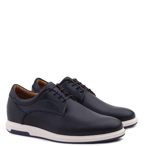 Ανδρικά Δετά Παπούτσια Μπλε Δέρμα B201 DEL PIERO Boss Ανδρικά Δετά Παπούτσια Μπλε Δέρμα B201 DEL PIERO Boss