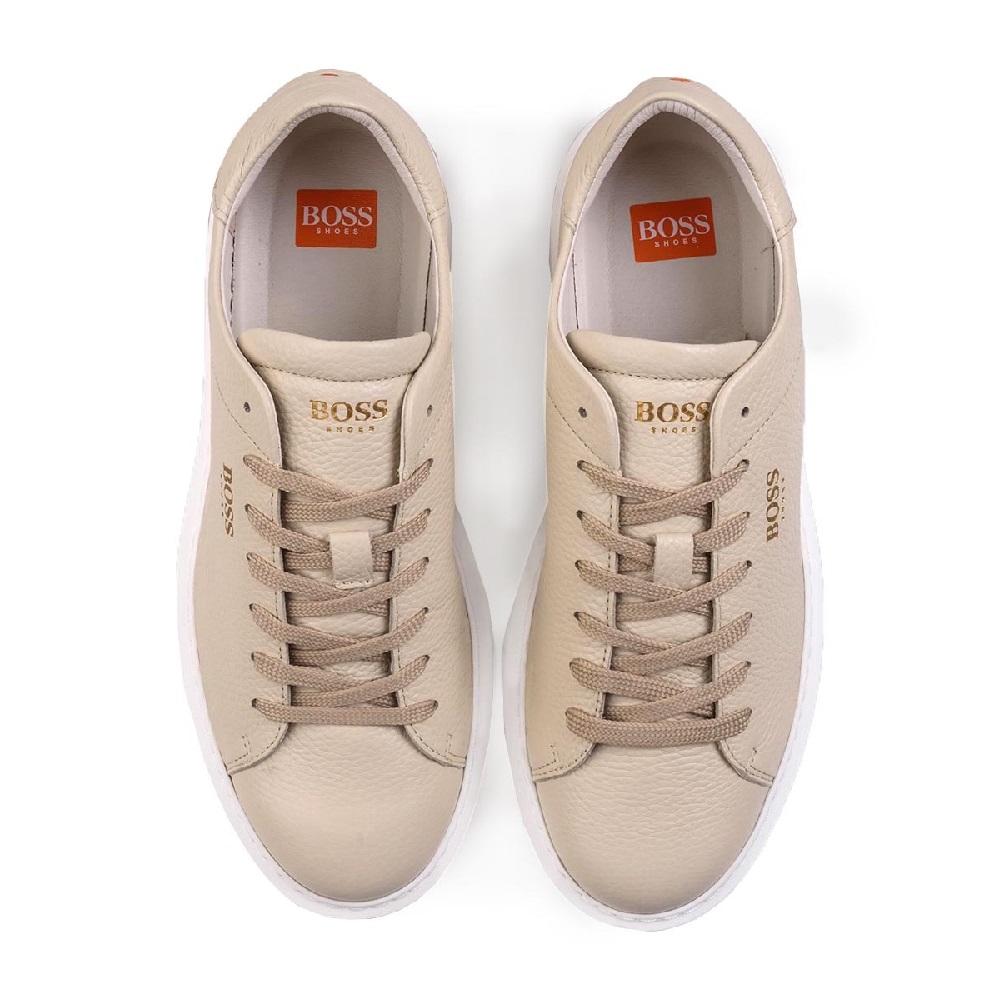 BOSS</br>Ανδρικά Sneakers Μπεζ Δέρμα B5720 TUMBLE Boss BOSS</br>Ανδρικά Sneakers Μπεζ Δέρμα B5720 TUMBLE Boss