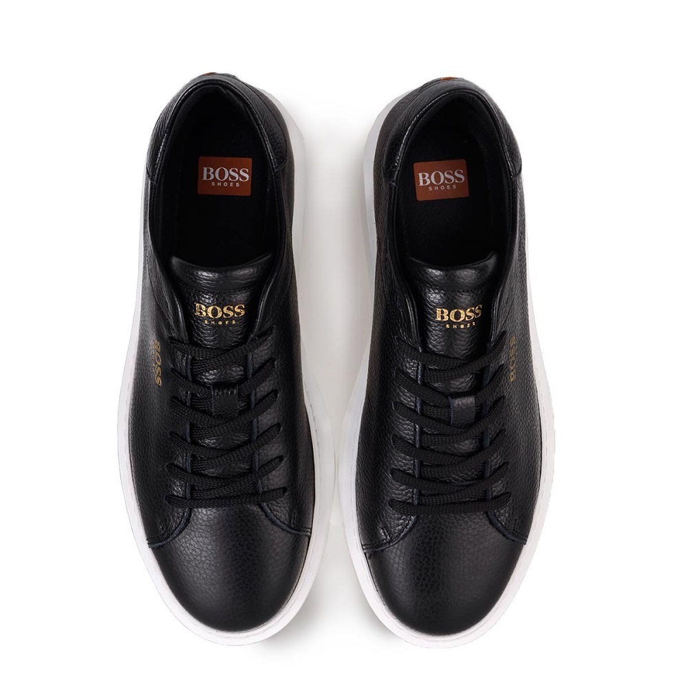 BOSS</br>Ανδρικά Sneakers Μαύρο Δέρμα B5720 TUMBLE Boss BOSS</br>Ανδρικά Sneakers Μαύρο Δέρμα B5720 TUMBLE Boss