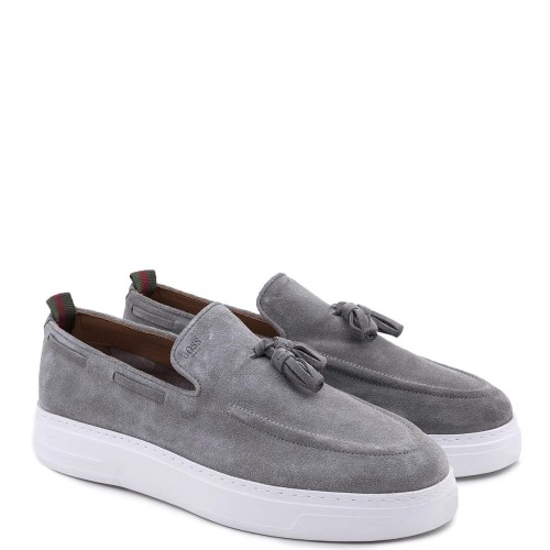 Ανδρικά Μοκασίνια/Loafers Γκρι Suede B7686 SUEDE Boss Ανδρικά Μοκασίνια/Loafers Γκρι Suede B7686 SUEDE Boss
