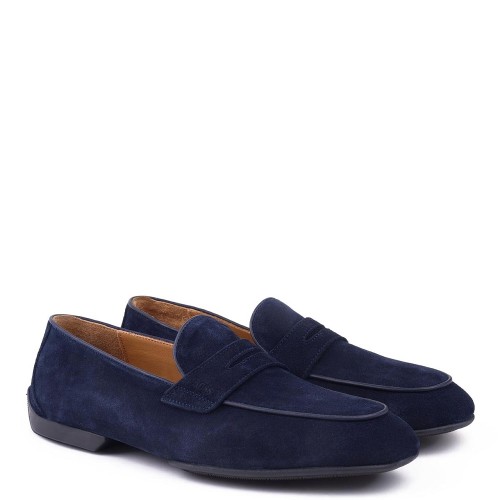 Ανδρικά Μοκασίνια/Loafers Μπλε Suede B7729 SUEDE Boss Ανδρικά Μοκασίνια/Loafers Μπλε Suede B7729 SUEDE Boss