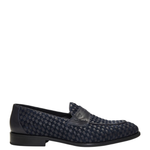 Ανδρικά Μοκασίνια/Loafers Μπλε Δέρμα B7744 WOVEN Boss Ανδρικά Μοκασίνια/Loafers Μπλε Δέρμα B7744 WOVEN Boss