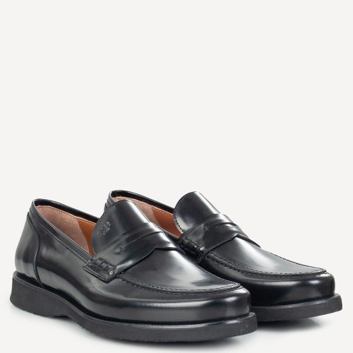 Ανδρικά Μοκασίνια/Loafers Μαύρο Δέρμα B7745 BERGAMO Boss Ανδρικά Μοκασίνια/Loafers Μαύρο Δέρμα B7745 BERGAMO Boss