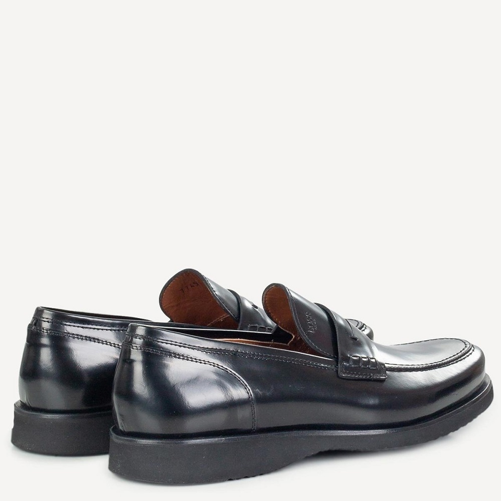 BOSS</br>Ανδρικά Μοκασίνια/Loafers Μαύρο Δέρμα B7745 BERGAMO Boss BOSS</br>Ανδρικά Μοκασίνια/Loafers Μαύρο Δέρμα B7745 BERGAMO Boss